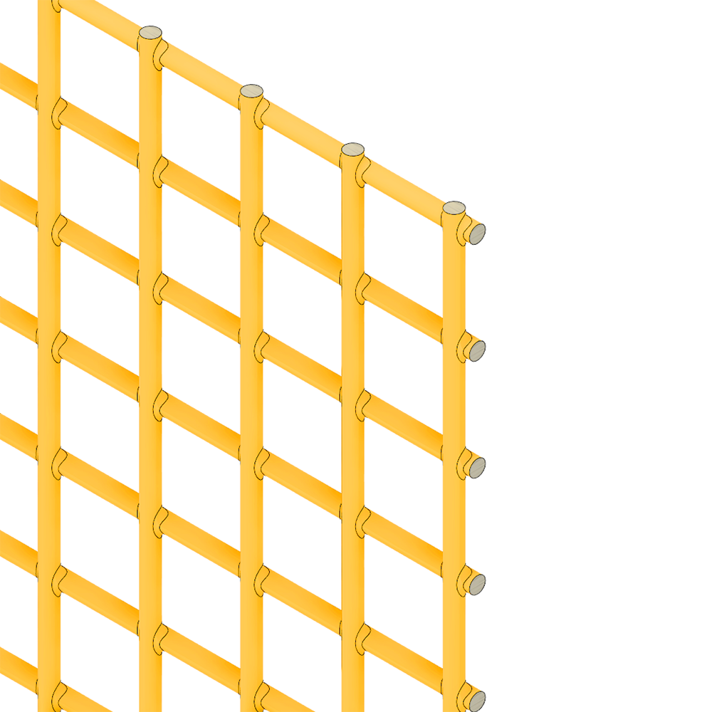 63-000-Y MODULAR SOLUTIONS MESH<br>1'' X 4' X 8', YELLOW